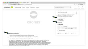 Beispielkonfiguration im Webshop-Frontend