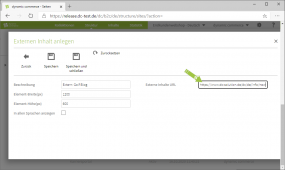 Externe Inhalte URL