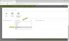Kollektionstyp wählen